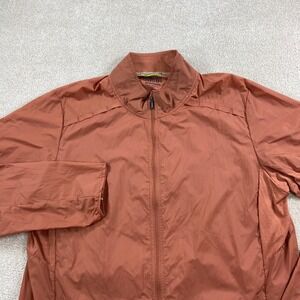 Smartwool Wind Jacket Mens XL Rust Orange Merino Wool Blend Full Zip Active